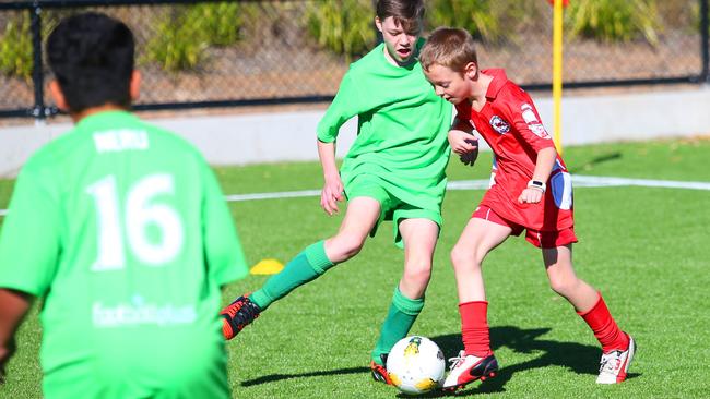 Austin from Nepean Soccer Dragons in action.