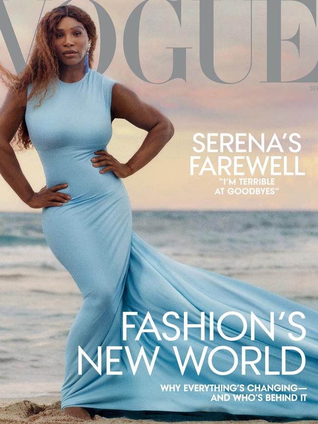 … while Serena Williams covered Vogue US the same month. Picture: Luis Alberto Rodriguez/Vogue.
