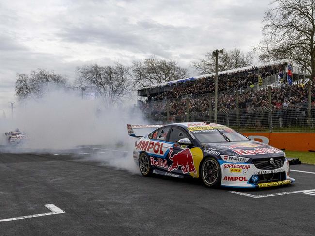 New Zealand driver Shane van Gisbergen wins and emotional ITM Auckland SuperSprint winning the round and the Jason Richards Trophy today during event 10 of the Repco Supercars Championship, Pukekohe, Auckland, New Zealand. 11 Sep 2022 Picture: Edge Photographics