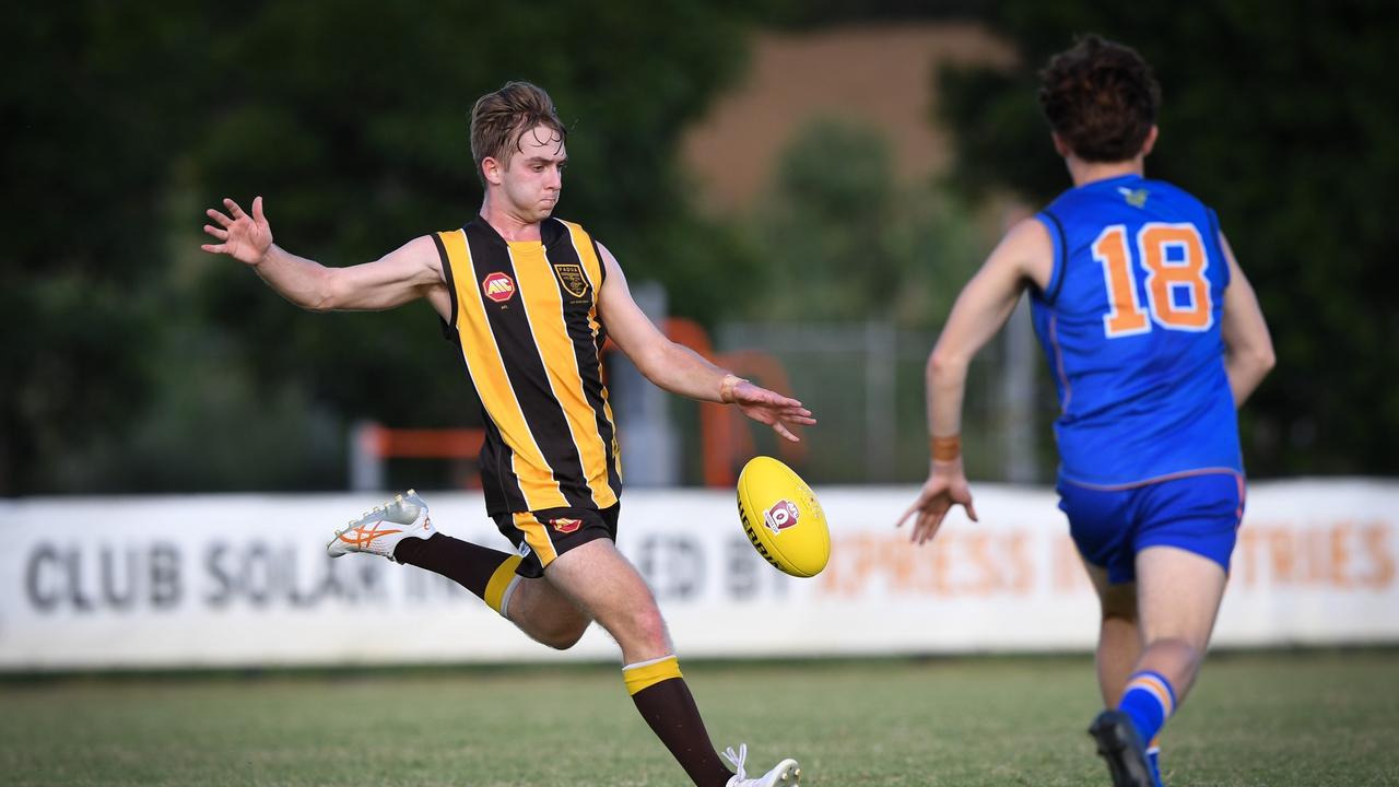 Padua ace Tom Waters delivers down field against Ashgrove.