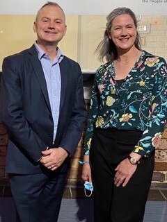 Nicolette Boele and Simon Holmes a Court pictured during the 2022 election campaign.