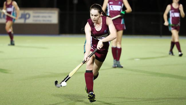 Brothers’ Dannan Findlay controls the play in the Cairns Hockey Association A-grade women's match between Brothers and Saints. PICTURE: BRENDAN RADKE