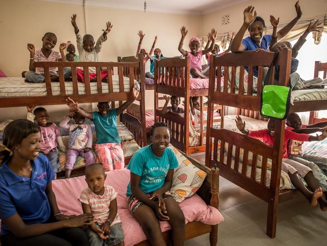 Some of the girls the charity supports. Picture: Sarah Rosborg.