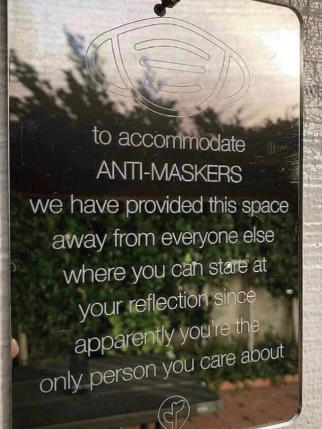 Anti Maskers. Memes from Facebook. Picture: Facebook.