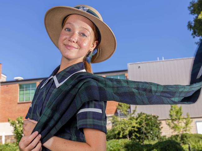 ADELAIDE, AUSTRALIA - NCA NewsWire Photos - FEBRUARY 21st 2024: TEEN PARLIAMENT PORTRAIT. ***SCARF PIC***Teen Parliament applicant Zara Hower. Picture: NCA NewsWire / Ben Clark