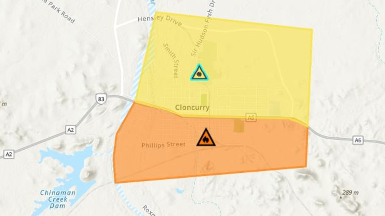 There are multiple warnings in place for residents in Cloncurry. Source: QFD