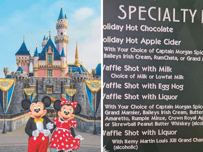 Visitors to the Grand Californian Hotel & Spa can purchase a holiday drink that pairs nicely with the ever-soaring Mouse House admission prices.