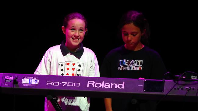 Nazareth Catholic Primary band Six of Hearts performing in the Geelong Schools Music and Movement Festival. Picture: Alison Wynd