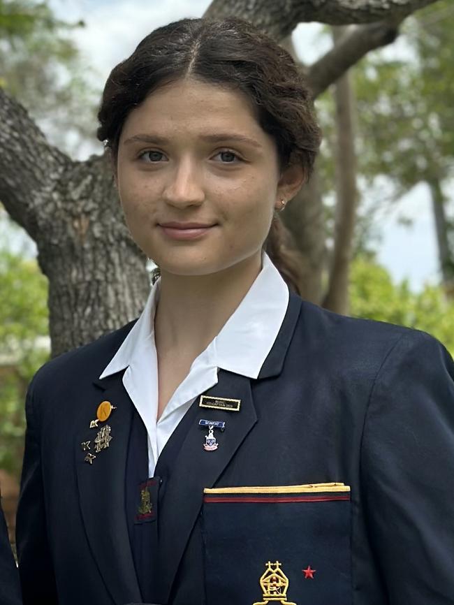 Edi Licciardi (left) and Varvara Litvinova have been named the high achievers at St Hilda's School for 2023. Picture: Supplied