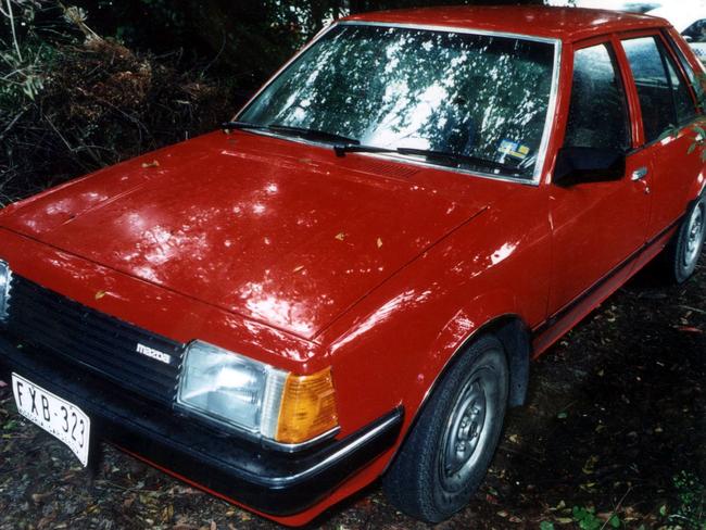 Elisabeth Membrey’s red Mazda.