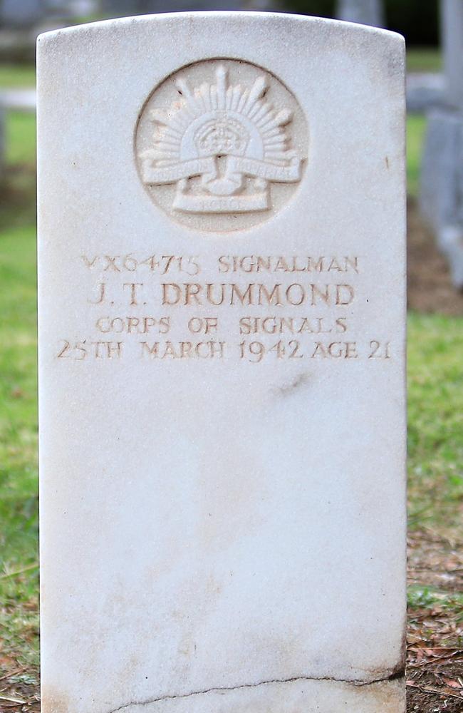 Jacob Sorsky existing headstone in the Catholic section of Springvale Cemetery, Melbourne. Picture: Operation Jacob