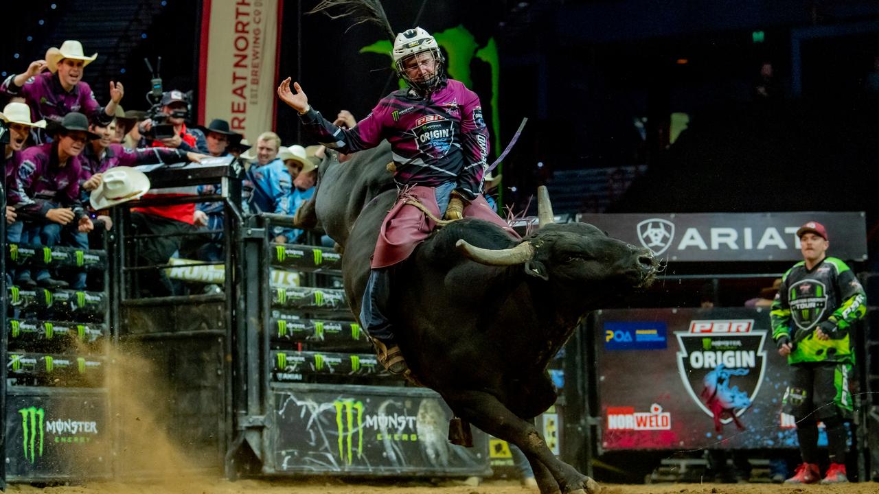 Aaron Kleier rode Team Queensland to victory at PBR Origin II at Brisbane. Picture: Supplied / PBR Australia