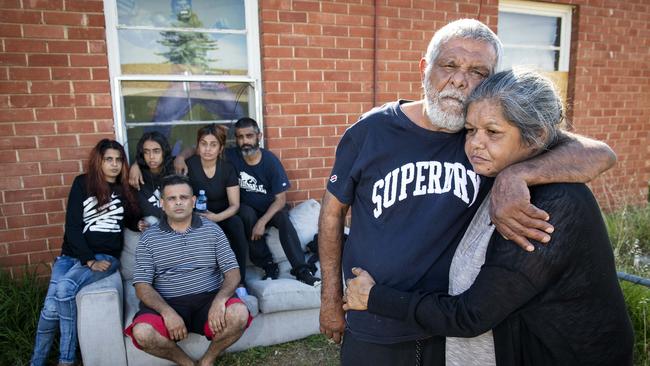 Charlene’s parents Alma Warrior and husband Kenneth Newchurch with her other family members. Picture: Mark Brake