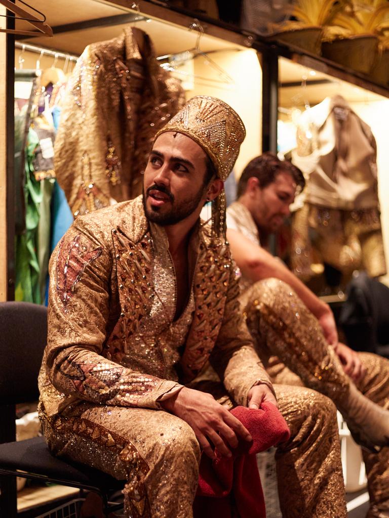 Behind the scenes at Disney's Aladdin at the Festival Centre in Adelaide, Wednesday, April 24, 2019. Picture: MATT LOXTON