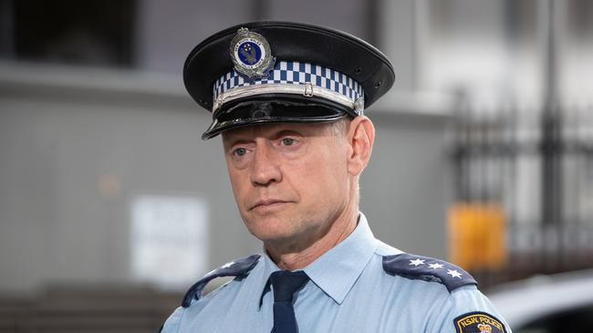 Sergeant Dave McInerney at a press conference appealing for the mother to come forward, in April. Picture: Julian Andrews