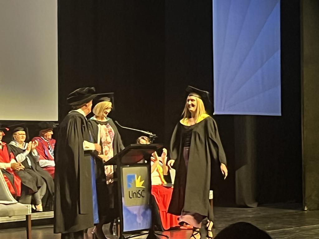 The University of the Sunshine Coast graduation ceremony at Maryborough's Brogla Theatre.