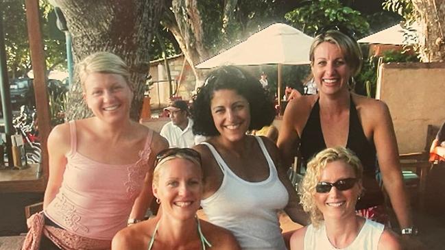 Simone Hanley (top left to right), Francoise Dahan, Renae Anderson were killed while Lisa Sandher and Penny Morse survived the Bali bombing in 2002. Picture: Supplied