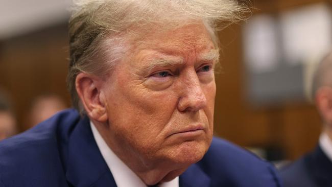 Donald Trump sits in the courtroom during his hush money trial at Manhattan Criminal Court on May 20, 2024 in New York City. Picture: Michael M. Santiago / Getty Images via AFP