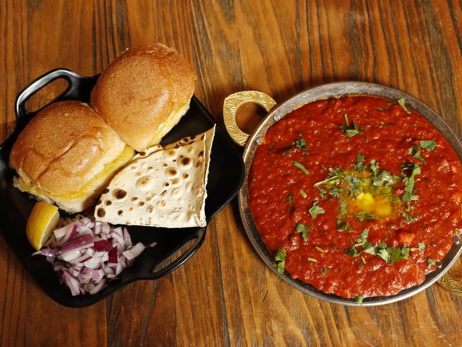 Pav bhaji at Chatkazz Bella Vista, chosen as the best Indian food in Western Sydney. Picture: Jonathan Ng