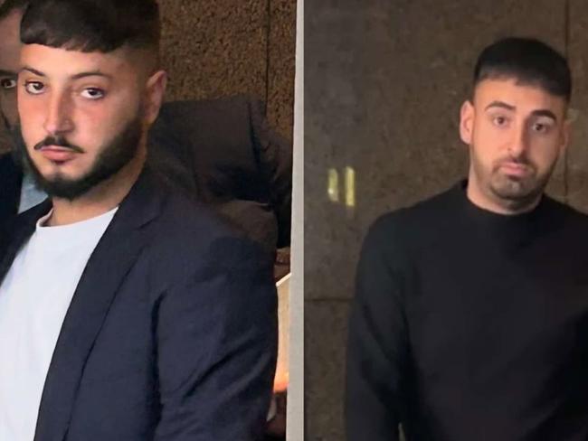 Marcus Cini and Anastasio Giorgi leaving the Melbourne Magistrates’ Court on Wednesday. Picture: Oscar Jaeger