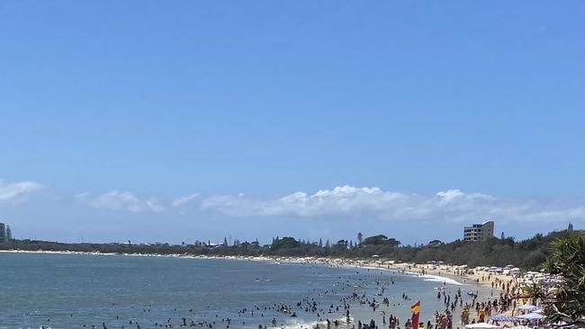 Beachgoers at Mooloolaba Beach. Picture: Contributed