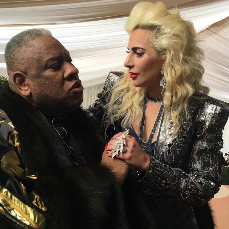 Met Gala 2016 on social media ... Andre Leon Talley and Lady Gaga. Picture: Instagram