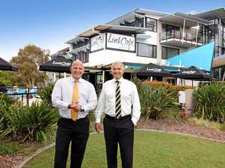 CBRE Sunshine Coast director Tony Justo (left) after the record breaking sale of Kawana House at Birtinya