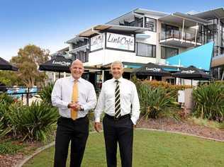 CBRE Sunshine Coast director Tony Justo (left) after the record breaking sale of Kawana House at Birtinya