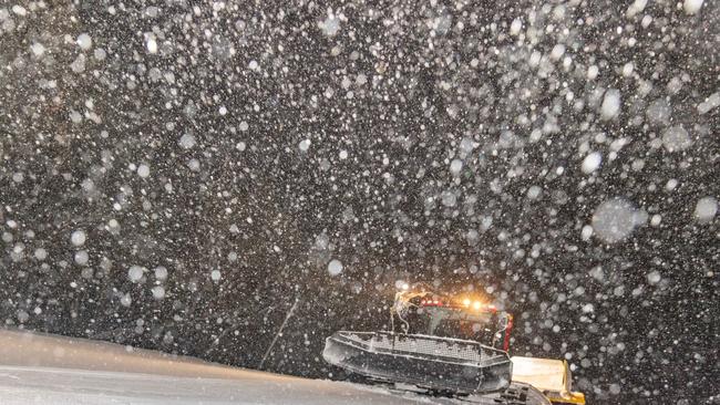 Located in the eye of the storm, Thredbo staff confirmed the ski resort had experienced non-stop snowfall over the weekend, with guests waking to 35cm of fresh snow on Sunday. Picture: Supplied