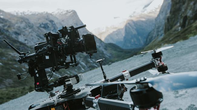 An XM2 drone on the job in New Zealand during filming for Thor: Ragnarok