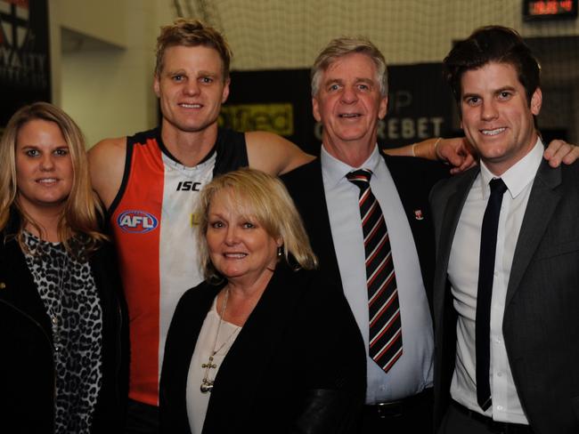 Nick Riewoldt with his family at his 250th game.