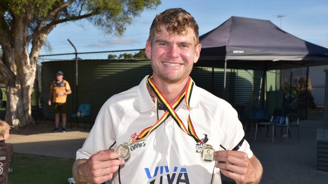 North Geelong's Phil Visser was the player of the match from the GCA1 first grade grand final. Picture: Wes Cusworth.