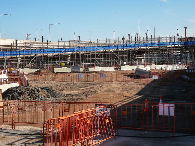 West Gate Tunnel Project.Works along Footscray Rd. Picture : Ian Currie