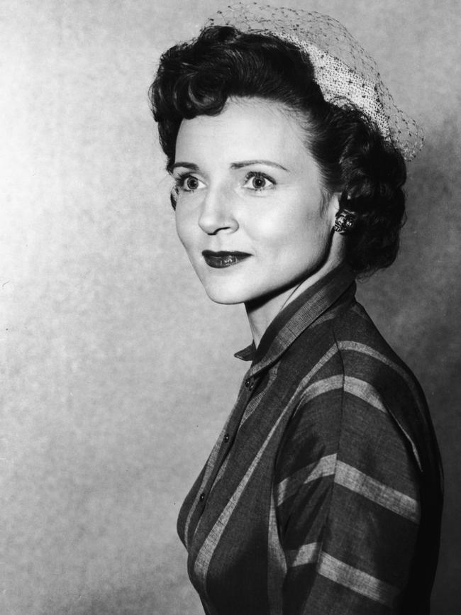 Betty White wearing a veiled hat, circa 1955. Picture: Hulton Archive/Getty Images