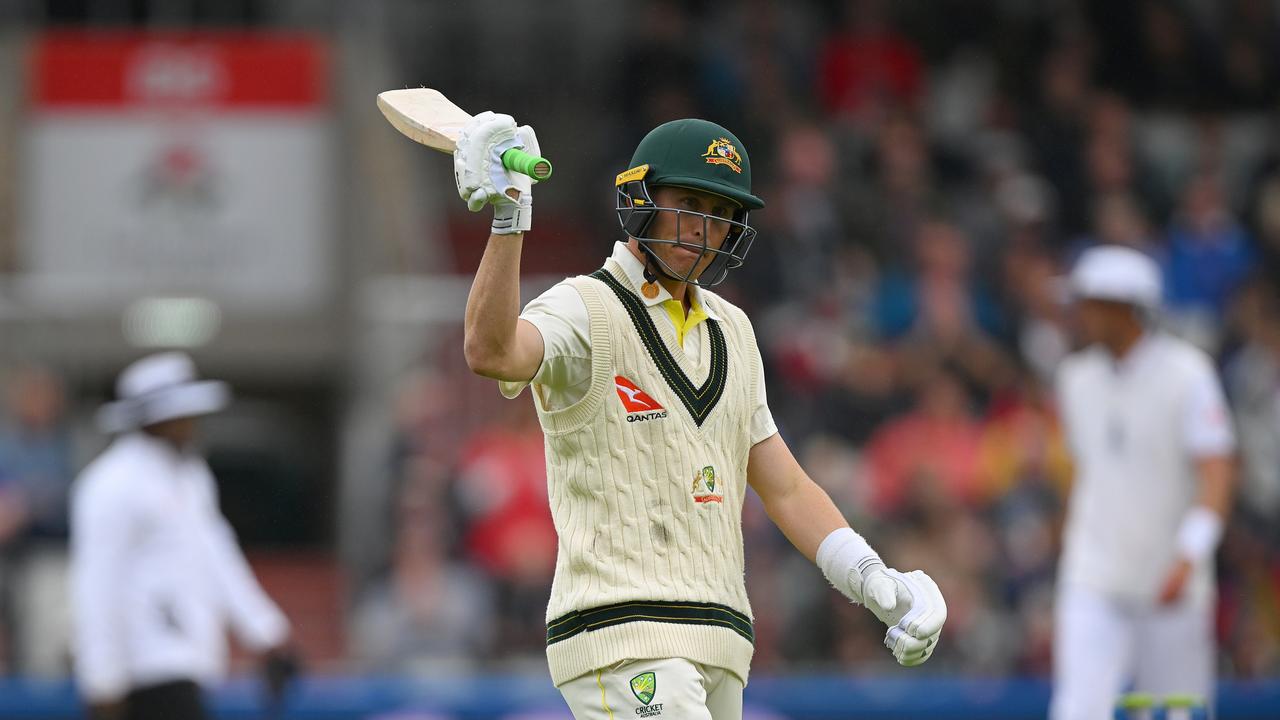 Labuschagne’s defiant ton has put Australia in the box seat. (Photo by Clive Mason/Getty Images)