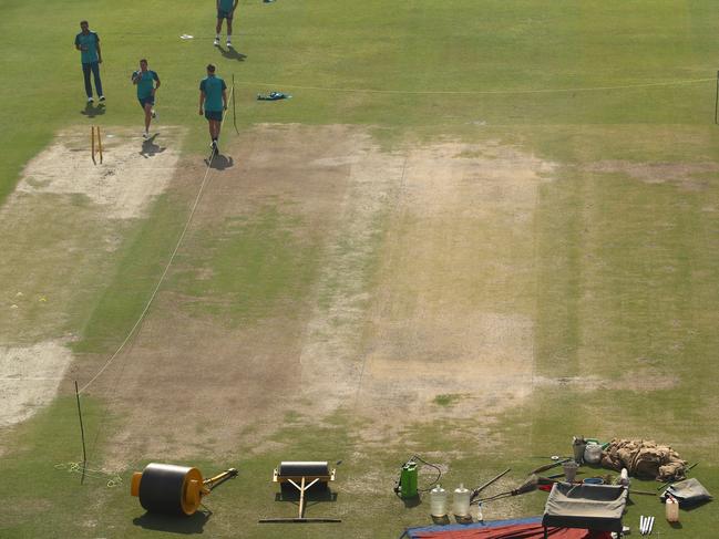 This photo emerged of the pitch at Arun Jaitley Stadium on February 15, 2023 in Delhi, India. (Photo by Robert Cianflone/Getty Images)