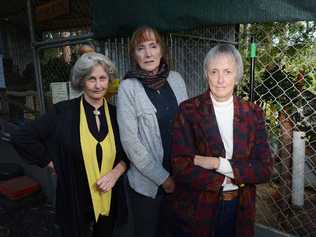 NOT HAPPY, BY GUM: Friends of the Koala president Lorraine Vass, committee member Julie Reid and vice-president Ros Irwin are not happy about being excluded from the Lismore City Council budget. Picture: Mireille Merlet-Shaw