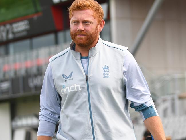 MANCHESTER, ENGLAND - AUGUST 23: Jonny Bairstow of England during England net session at Old Trafford on August 23, 2022 in Manchester, England. (Photo by Nathan Stirk/Getty Images)