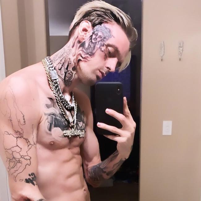 Authorities were called to Aaron Carter's home after reports a man had drowned in the bathtub. Picture: Aaron Carter/ Instagram