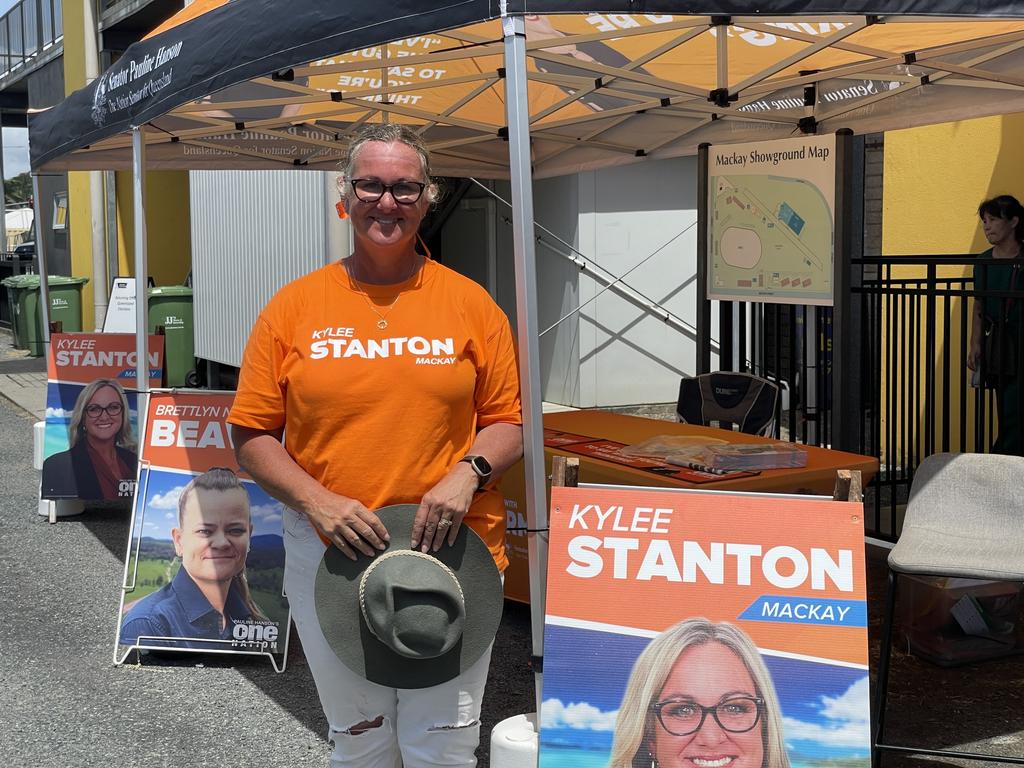 One Nation candidate Kylee Stanton received seven per cent of an early voting exit poll, with one anonymous supporter saying she was "the best of a bad lot". Photo: Fergus Gregg