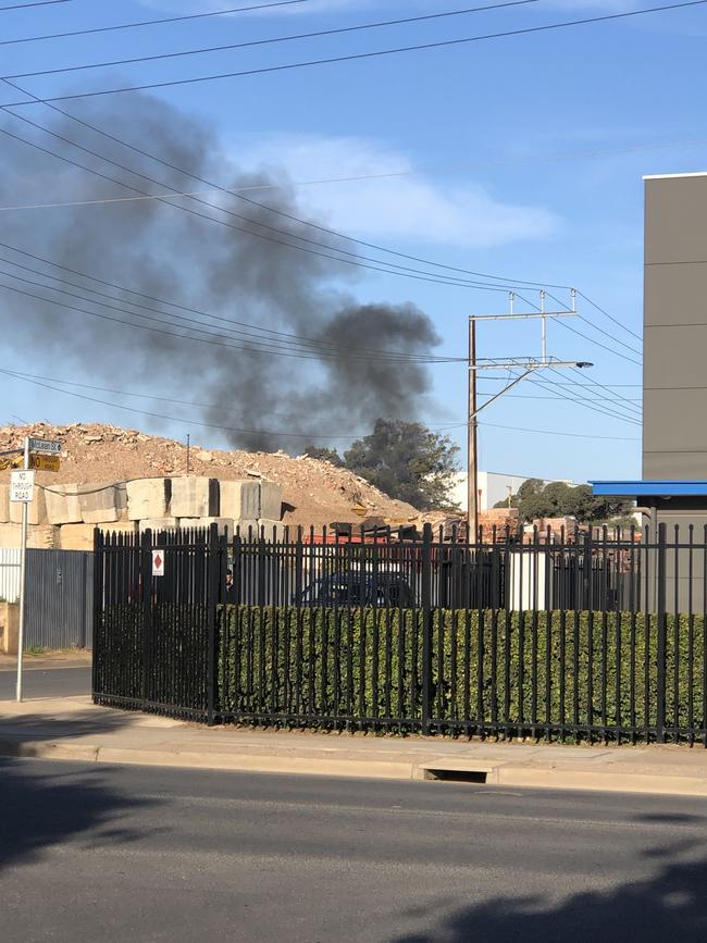 Supplied Editorial Fwd: Smoke from a fire at Old Red Brick Company, Beverley on Thursday December 23