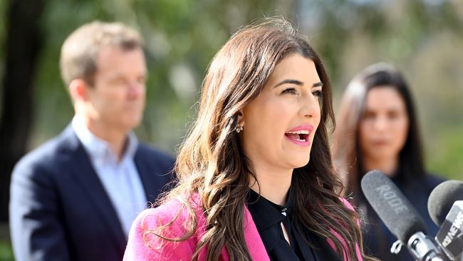 Eleni Petinos announces new measures for women‘s safety ahead of this year’s NSW Budget. Picture: NCA NewsWire / Jeremy Piper