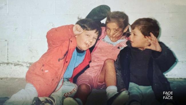 Joseph Tapine (right) with his brother and sister growing up.