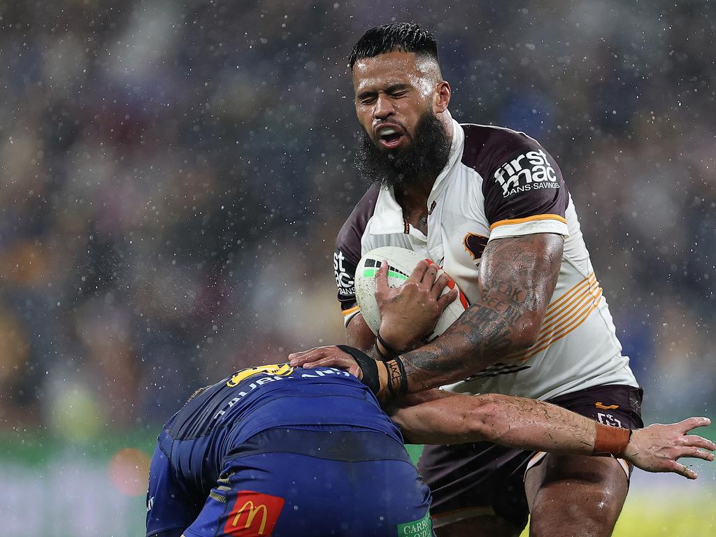 Payne Haas continued to impress in his return from injury, with a rampaging stint in the second half. Picture: Getty Images