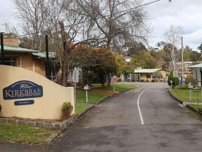 Kirkbrae Presbyterian Homes in Melbourne recorded more than 120 cases of coronavirus infections. Picture: NCA NewsWire / Ian Currie