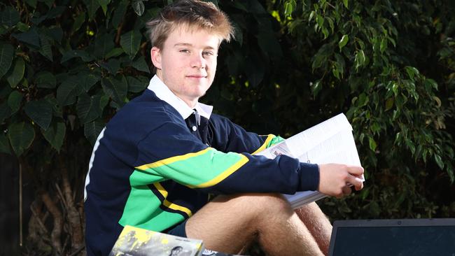 Year 12 school captain James Walker pictured at his Ormeau Hills home. Photograph : Jason O'Brien