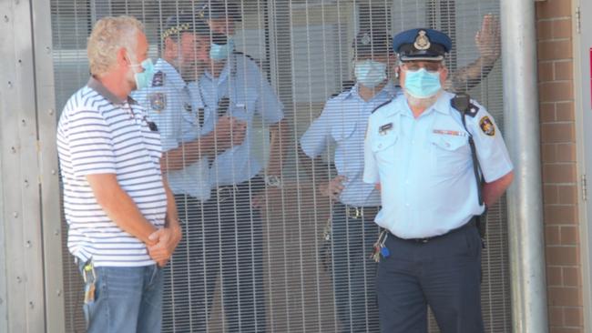 Guards gather in one of the yards. Picture: Madeline Crittenden