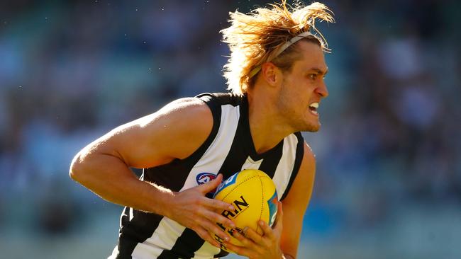 Darcy Moore is yet to sign a new deal with the Magpies. Picture: Getty Images