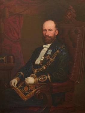 A portrait of sir William Clarke by artist Thomas Flintoff, 1885. Picture: State Library of Victoria