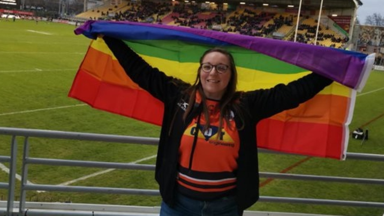 Alison Grey was eventually allowed to keep her rainbow flag.